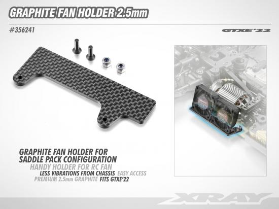 XRay Gtx8E Graphite Fan Holder 2.5mm
