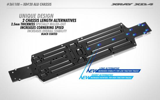 XRay XB4 20 Aluminium Chassis - Swiss 7075 T6 (2.5mm)