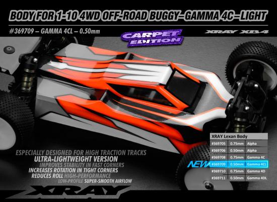 XRay Body For 1:10 4WD Off-Road Buggy - Gamma 4C - Light