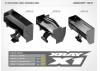 XRay X1 Composite Rear Wing - Lightweight + Wide - Black