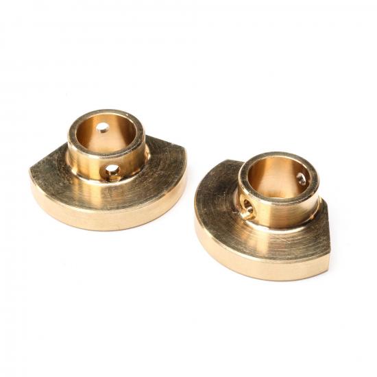 Brass Rear Axle Tube Caps - L/R (30g): PRO