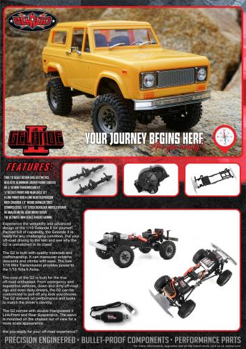 RC4WD 1:18 Gelande II - Black Hawk Hard Body Set - RTR
