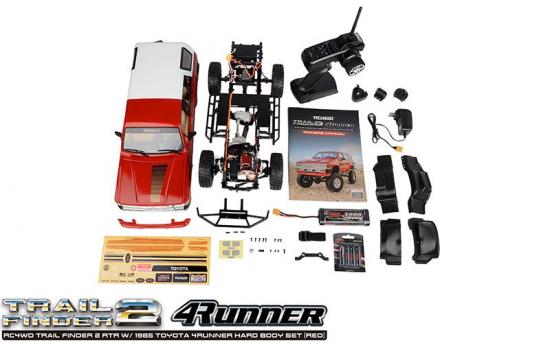 RC4WD Trail Finder 2 RTR with 1985 Toyota 4Runner Hard Body Set - Red