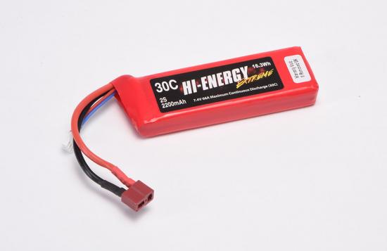 Hi-Energy 2S 2200mAh 30C LiPo - Deans ** CLEARANCE **
