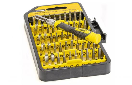 Rolson 51pc Screwdriver Precision Bit Set