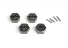 Aluminium 14mm Hex Hub Set (Grey/4pcs)