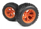 Mounted Linebacker Tire on MT Wheel (Orange/2pcs)