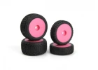 Microbe Buggy Wheel/Tyre Set (Pink/Front/Rear)
