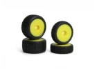 Sideline Buggy Wheel/Tire Set (Yellow/Front/Rear)