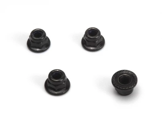 Flange Lock Nut M2.5 (Silver/4pcs)