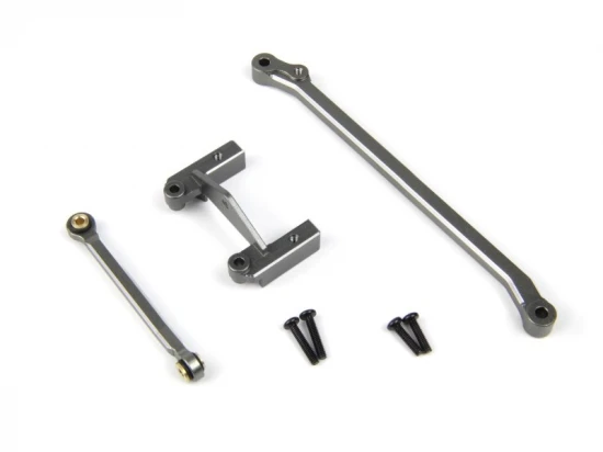 Aluminium Servo Mount & Steering Link Set (Gunmetal)