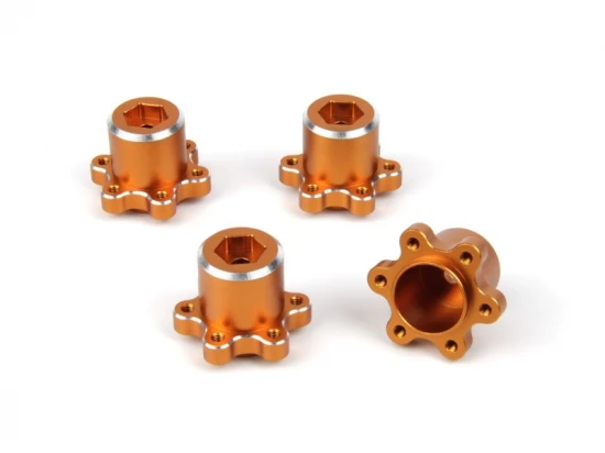 Aluminium MT Wheel Hex +2.5mm (Orange/4pcs)