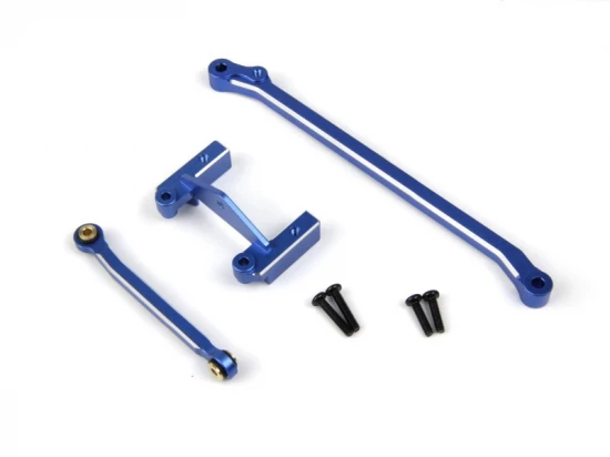 Aluminium Servo Mount & Steering Link (Blue)