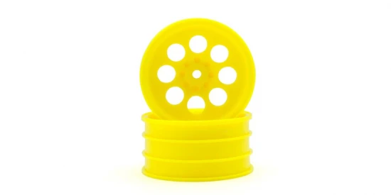Kyosho Optima Mid Front Wheel 8 Holes Yellow 50mm (2)