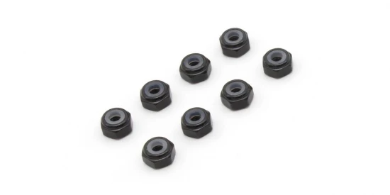 Kyosho Mini-Z M2 Nyloc Aluminium Wheel Nut (8) Black