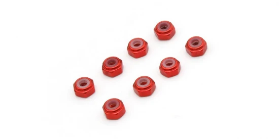 Kyosho Mini-Z M2 Nyloc Aluminium Wheel Nut (8) Red