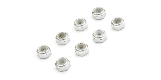 Kyosho Mini-Z M2 Nyloc Aluminium Wheel Nut (8) Silver
