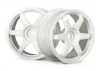 HPI TE37 Wheels 26mm White (0mm Offset)