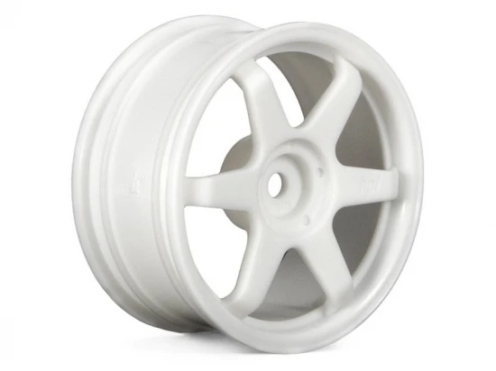HPI TE37 Wheels 26mm White (0mm Offset)