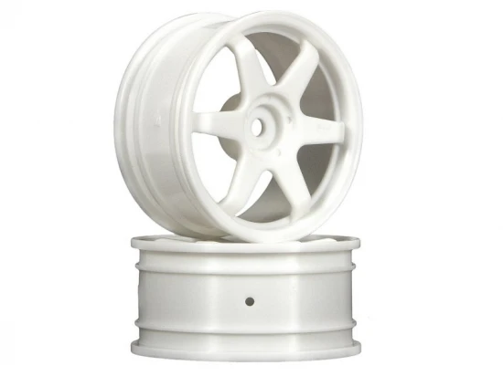 HPI TE37 Wheels 26mm White (0mm Offset)