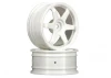 HPI TE37 Wheels 26mm White (0mm Offset)