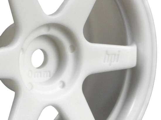 HPI TE37 Wheels 26mm White (0mm Offset)