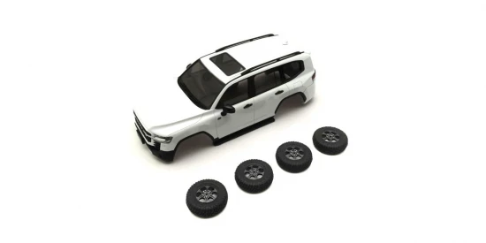 Kyosho Bodyshell Toyota Land Cruiser 300 GR Sport White Mini-Z 4X4 MX01