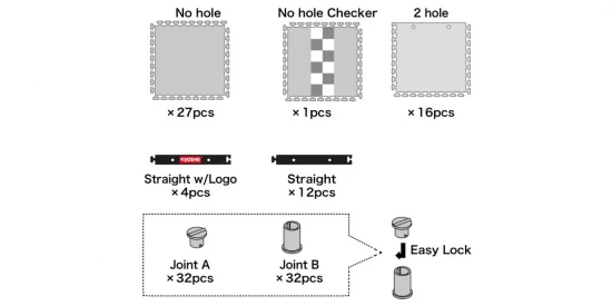 Kyosho Mini-Z Carpet Track 50 Expansion Set (44pcs - 50x50)