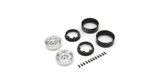 Kyosho KC10 Bead-lock 1.9 inches Dish Chrome Wheels (2)