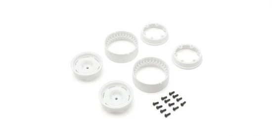 Kyosho KC10 Bead-lock 1.9 inches Dish White Wheels (2)