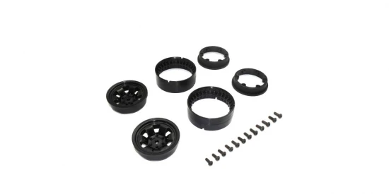Kyosho KC10 Bead-lock 1.9 inches Spoke Black Wheels (2)