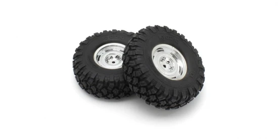 Kyosho KC10 Dish Chrome Complete Wheels (2)