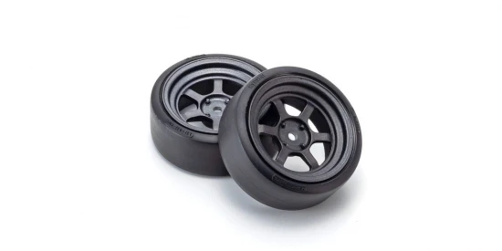 Kyosho Fazer FZD2 1:10 Pre-Glued D-Tyres RAYS TE37V Wheel (2)