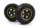 Smyter Desert Wheels/Tires Assembled (Yellow/2pcs)