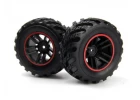 Spryte Wheels/Tires Assembled (Black/Red)