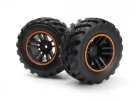 Spryte Wheels/Tires Assembled (Black/Orange)