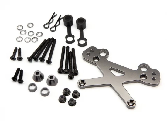 HD Front Aluminium Shock Mount 7075 Gunmetal (Baja Series)