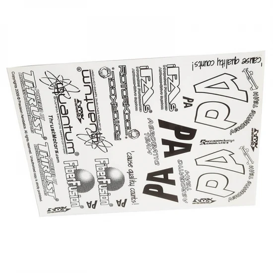 Precision Aerobatics Pa A4 Sticker Sheet