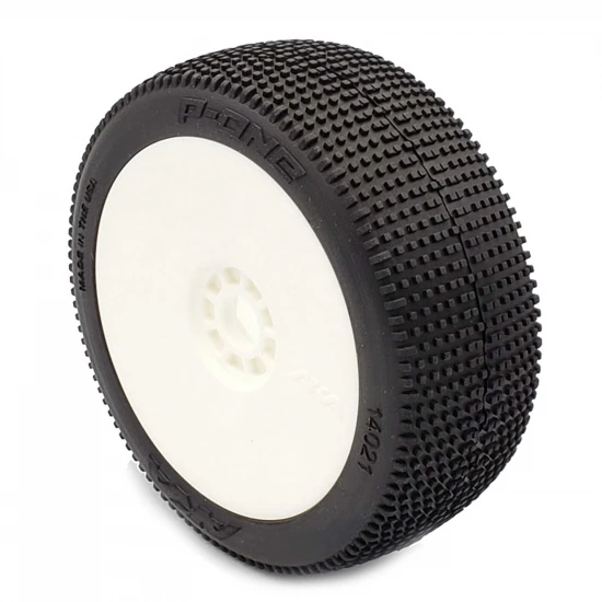 AKA 1:8 Buggy Tyres On Evo White Rims P1 Ultrasoft (2)