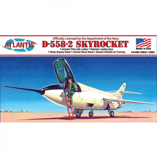 Atlantis Models D-558-2 SKYROCKET with Swivel Stand 1:54 Atlantis