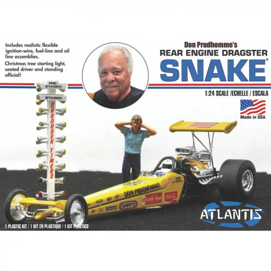 Atlantis Models Don Prudhomme Snake Rear Engine Dragster 1:24