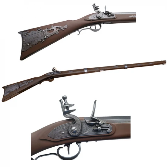 Atlantis Models Historic Firearms Frontiersman Kentucky Long Rifle