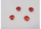 Serrated Large Diameter 1:10 Aluminium Wheel Nuts (4) Red