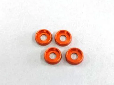M4 Flat Head Washer (4) Orange