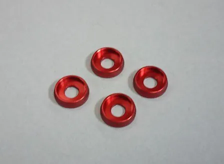 M4 Flat Head Washer (4) Red