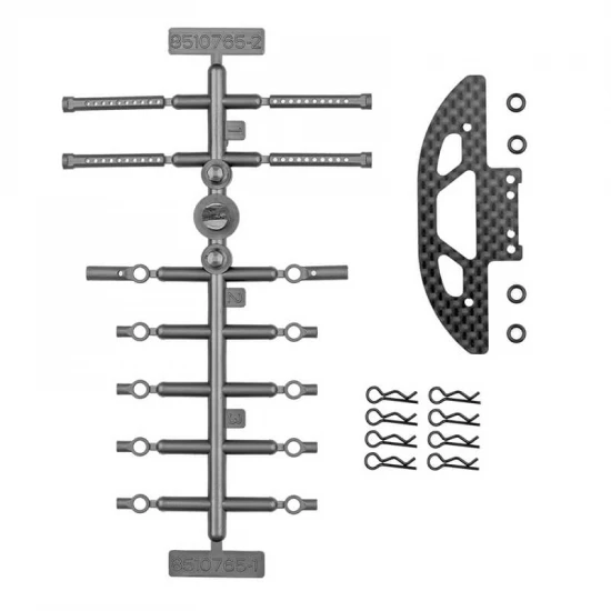 Team Associated RC28R Front Bumper + Body Mount Set