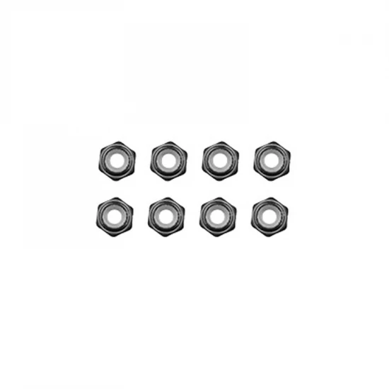 Team Associated M2 Locknuts Black Aluminium (8)