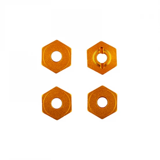 Associated Reflex 14B Classic Aluminium Wheel Hexes - Gold