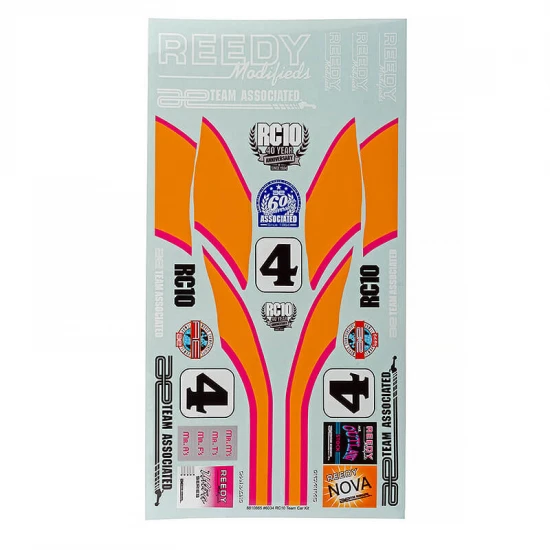 Team Associated RC10 Team Car Kit Decal Sheet