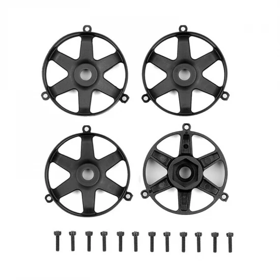 Team Associated DC10 FT Adj. Wheel Face Plate - Black (4)